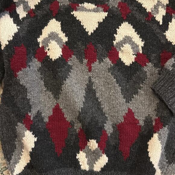 Vintage John Ashford Handknit 100% Wool Fisherman Sweater - Picture 2 of 3